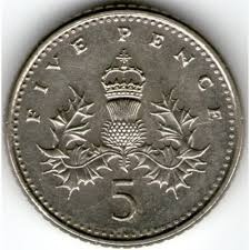 5 pence 1990