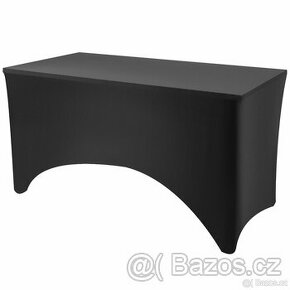 Černé elastické potahy na stoly 120 x 60 cm - 1