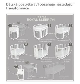 Oválná postýlka Royal sleep