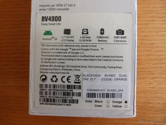 NOVÝ mobilní telefon Blackview 4900 3GB/32GB