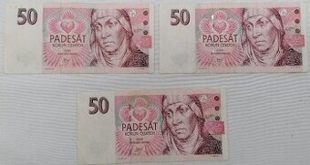 50korun českých 1997 D, C, E, oběh