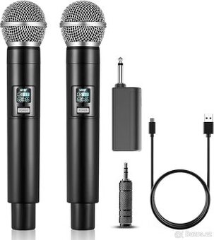 Bezdrátové mikrofony UHF ALPOWL s baterií 4000 mAh