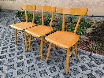 Retro dřevěné jídelní židle TON - 60. léta Brusel