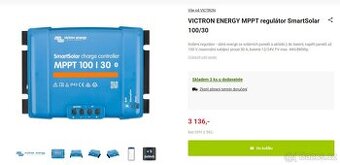 Victron SmartSolar MPPT 100/30 - solární regulátor