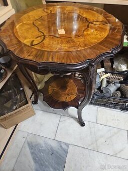 Salonní secesní stolek, originál Vídeň / kolem 1900 – kořeni