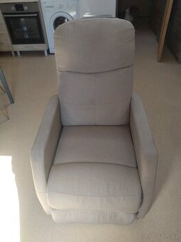 ŠEDÉ  RELAXAČNÍ  POLOHOVACÍ  TV  KŘESDLO  FELIPE