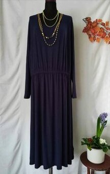 Nové trikotové maxi šaty dámské 52/54