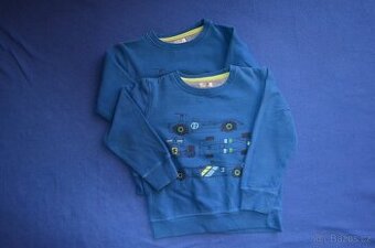 Modré mikiny vel. 122 dvojčata