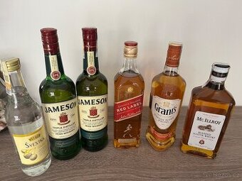 Lahve whiskey+pálenky