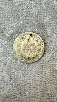 Stříbrná Mince Prusko 1/6 Tolaru (Reichsthaleru) 1840 – Frid