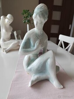 Keramická soška - Sedící Akt - Bohumil Kokrda Jihokera