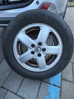 Letní pneu Continental 195/65 R15 H na alu discích 5×100