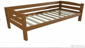 Nová postel borovice masiv 80x160cm-moření dub - 1