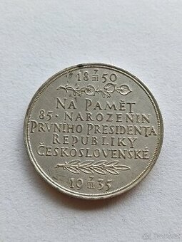Medaile k 85. narozeninám T.G.Masaryka