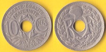 Mince Francie 10 centimes 1931