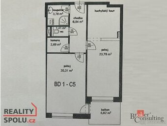Prodej, byty/2+kk, 67 m2, U Dráhy 413/9, 66449 Ostopovice, B
