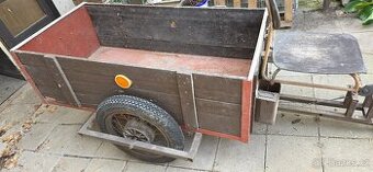 Vozík za teru / malotraktor s brzdou a sedačkou