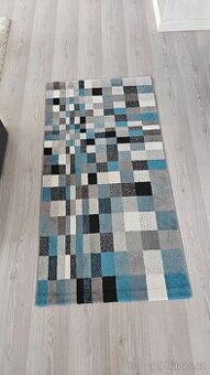 2x Modrý koberec mozaika