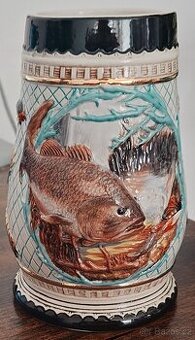 KERAMICKÝ RUČNĚ MALOVANÝ KORBEL 0,8L