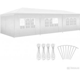 Plachta k party stanu 3x9 m Červená + bočnice