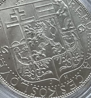 Stříbrná 20kčs 1937 T. G MASARYK