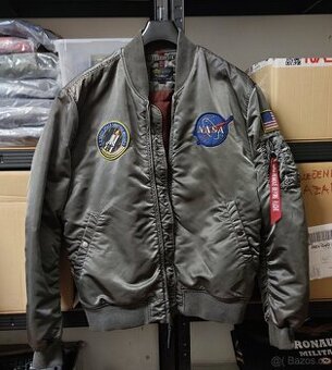 Bunda Alpha Industries MA-1 VF NASA battlewash washed stone