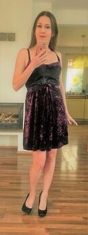 Sametové šaty Nové, vel L/XL, next Tall