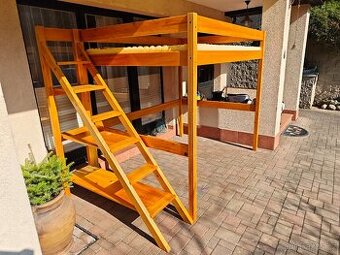 Patrová postel 140x200 z masivu, včetně matrace