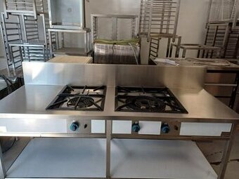 Plynový sporák XXL s paellovými hořáky 10,4kW/27kW