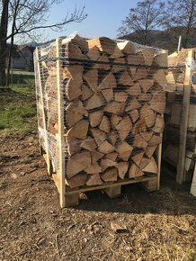 Palivové dřevo měkké, štípané, rovnané, délka 30cm