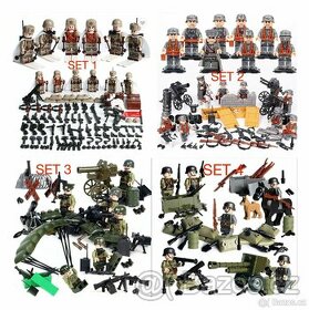 Rôzne sety vojakov 4 + doplnky - typ lego - nové