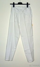 Prodám 2 bílé bavlněné dámské kalhoty - 1
