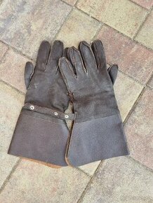 Kožené rukavice retro nepoužité se zateplením
