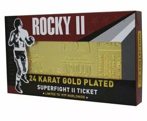Rocky II 24k gold plated Superfight tiket-limitka 1979 kusov