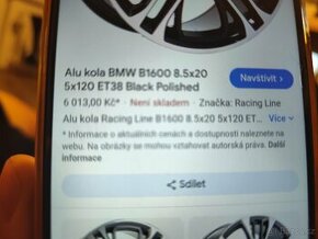 Alu disky BMW dvourozměrné 20 cena za sadu pouze 8000