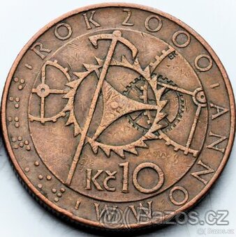 10 Kč 2000 Milénium (orloj)