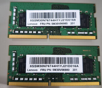 2x 16 GB RAM, DDR4, 3200 MHz, Lenovo