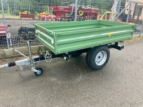 Vlečka za traktor nebo malotraktor, nájezdová brzda - 3 tuny - 1