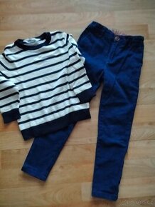 Svetřík H&M a kalhoty, vel. 104 - 1
