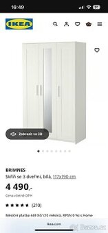 Skříň se 3 dveřmi Brimnes Ikea