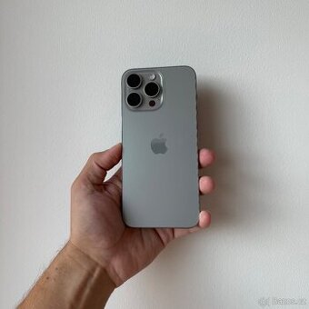 APPLE IPHONE 15 PRO MAX 256GB-PŘÍRODNÍ TITAN,BATERIE 100%