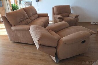 Sedací souprava Wohnwert - gauč + 2x křeslo (1x relaxační)