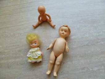 Staré hračky panenky 3 ks pro sběratele