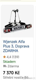 Nosič jízdních kol Wjenzek Alfa 3