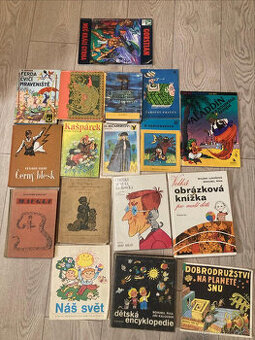 17 knih (Ferda mravenec, Modroočko,Mauglí,komiks, Aladin,apo