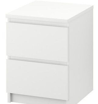 komoda malm bílá + ochranné sklo bílé  NOVÉ