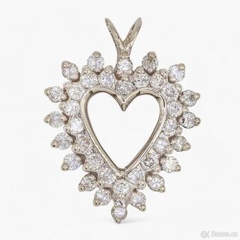 Krásný 14K přívěšek s diamanty 1,00ct - certifikát IGI