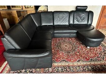 Luxusní rohová kožená sedací souprava, 3199