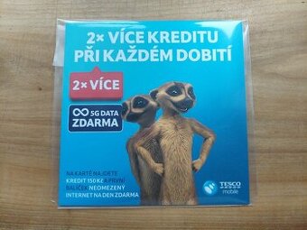 Nová SIM Tesco mobile Tesko mobil, 2x více kreditu SLEVA