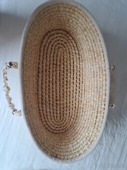 Mojžíšův koš Ahojbaby - corn natural + matrace + potah